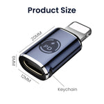 Verilux USB C to Lightning Adapter for iPhone and iPad featuring 27W PD fast charging | plug and play data sync