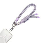 ZORBES® Braided Rope Phone Wrist Strap Lanyard, Fashion Knotted Woven Wristlet Strap with Swivel Clasp Pastel Purple Stylish Anti-Drop Hand Strap for for Smartphones, Keychain, ID Badge