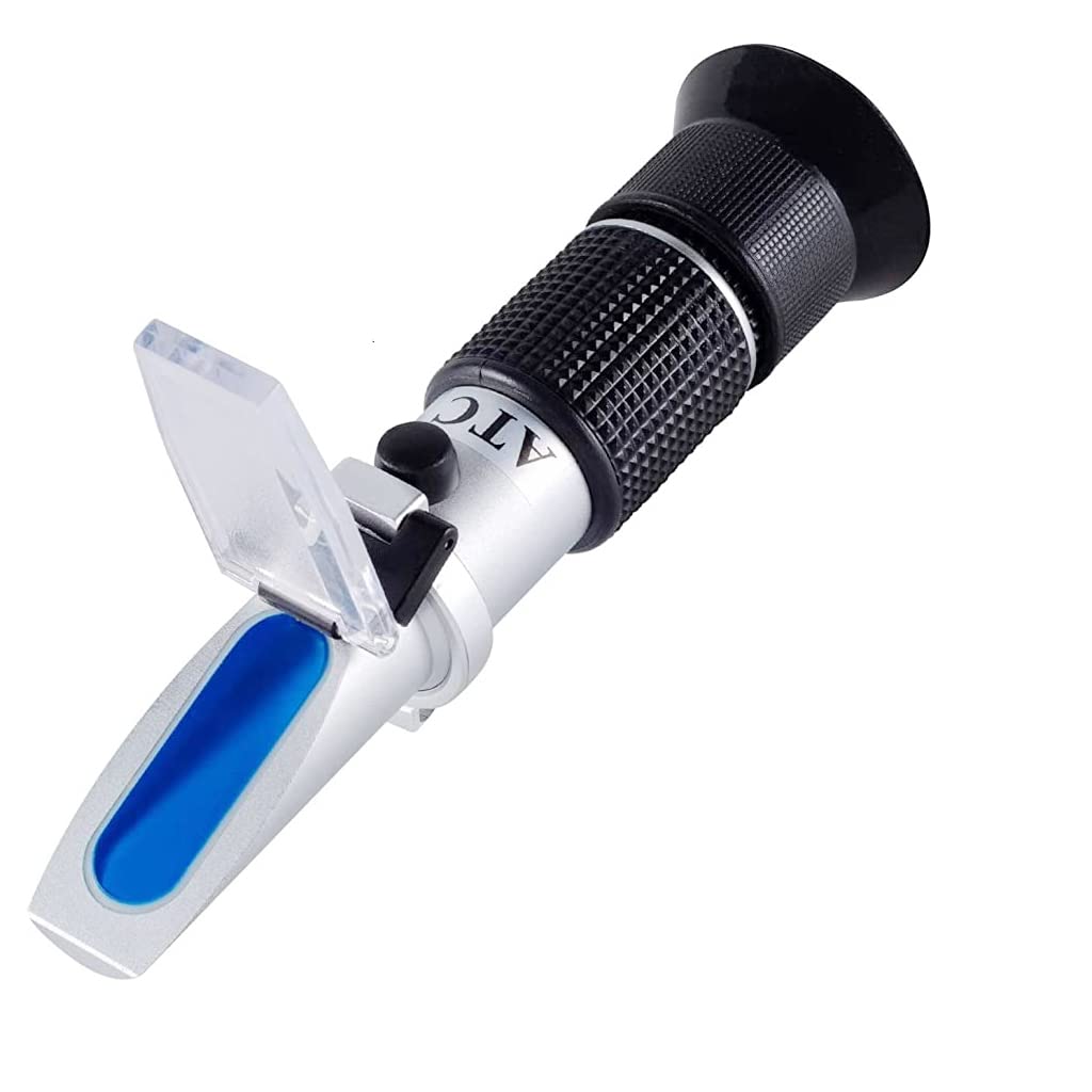 ZORBES® Refractometer for Wine Beer Brewing with ATC and Dual Scale of Brix 0-40% and Alcohol 0-25% vol, Refractometer for Measuring Sugar Content in Grape Juice & Predicting Wine Alcohol Degree