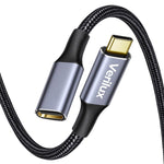 Verilux USB C Extension Cable 3.3ft with 100W PD 10Gbps & Smart Chip | 4K Video Output