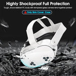 ZORBES® Skin Cover for Meta Quest 3s VR Headset Fashion Transparent TPU Protector Cover Snug-fit Anti-Scratch VR Headset Cover, for Meta Quest 3S VR Accessories, Only Cover