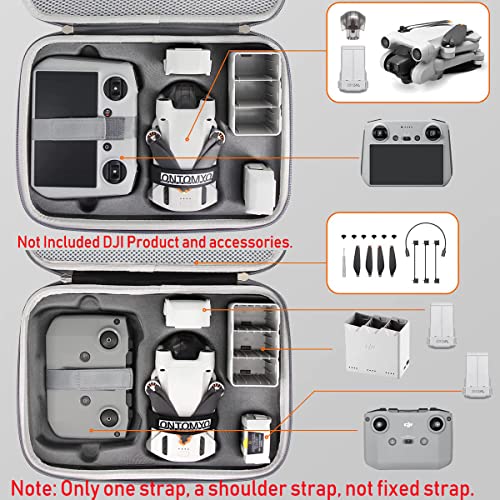 ZORBES® Carrying Case for DJI Mini 3 Pro, Portable Compact Storage Bag Hard Case Set with Strap Storage Travel Case Compatible with DJI Mini 3 Pro Drone Controller (Only Case, Not Include DJI Product)