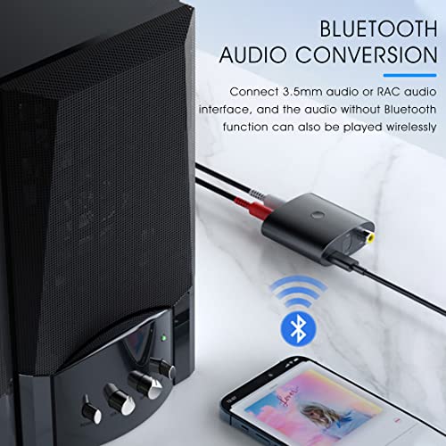 Verilux® 5.1 Bluetooth Transmitter Receiver,Digital to Analog Audio Converter with Bluetooth Receiver DAC Digital Optical to Analog L/R RCA Converter, 3.5mm Jack Adapter for PS3 HD DVD PS4 Home Cinema