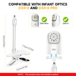 ZORBES® 9.8 inches Flexible Baby Monitor Clip Camera Mount 1/4" Threaded Hole, Flexible Gooseneck Baby Monitor Mount Stand Compatible with Infant Optics DXR-8 and DXR-8 PRO Video Baby Monitor Camera