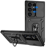 ZORBES® Phone Case for Samsung Galaxy S24 Ultra with Magnetic Kickstand Phone Grip, Hard PC Phone Case with Sliding Camera Cover Anti-Scratch Phone Case for Samsung Galaxy S24 Ultra