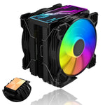 Verilux ARGB CPU Air Cooler with Dual 120mm PWM Fans and 6 Copper Heat Pipes | Intel & AMD