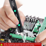 Serplex® 15W Handheld Soldering Iron Tool Kit with 3 Bits & Storage Box, USB Cordless Rechargeable Soldering Iron Pen 180-450° C Adjustable Welding Tool Kit for Electronics Repairing-Black