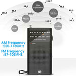 ZORBES AM/FM Pocket Radio with Speaker & Headphone Jack