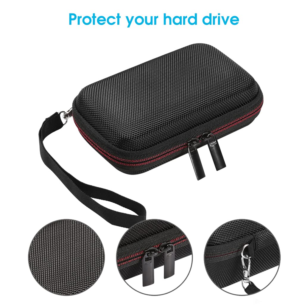 ZORBES® Storage Bag for Samsung T5/T3 Portable SSD 1TB 2TB 500GB 250GB, Protective Travel Case for Samsung T5/T3, Hard Storage Pouch for Samsung T5/T3 (Not fit Samsung T7/T7 Touch) (Only Bag)