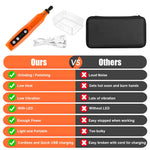 Verilux® Mini Cordless Rotary Tool, 5-Speed and USB Charging Rotary Tool Kit with Accessories & Carrying Case, Multi-Purpose 3.7V Polishing Tool for Sanding, Polishing, Drilling, Engraving, DIY Crafts