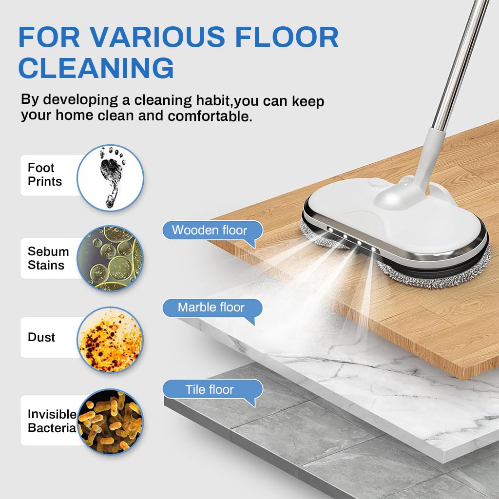 Verilux Replacement Mop Pads for AGARO Floor Scrubbers 16cm with Textured Scrubbing Surface | Reusable and Super Absorbent Cleaning Pads