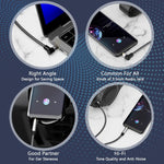 Verilux 3.5 mm Aux Cable for Car and Speakers featuring Right Angle Plug 9.8 ft Nylon Braided