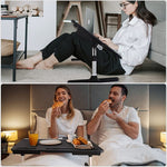 Verilux Laptop Table for Bed and Sofa with Adjustable Height 9.4–12.6 in | Foldable Legs and Storage Drawer
