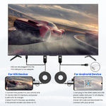 Verilux 3 in 1 USB to HDMI Cable for iPhone and Android 2M 2K@60Hz | Plug and Play Screen Mirroring