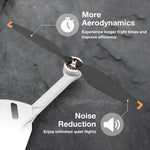 ZORBES® Dji Mini 4 Pro Propeller 8Pcs Dji Mini 4 Propeller Blades Replacement For Dji Mini 4 Pro, Ultral Lightweight Silent Flight Propeller Set With Screwdriver&Screws Pack, No Dji Mini 4 Pro,Black