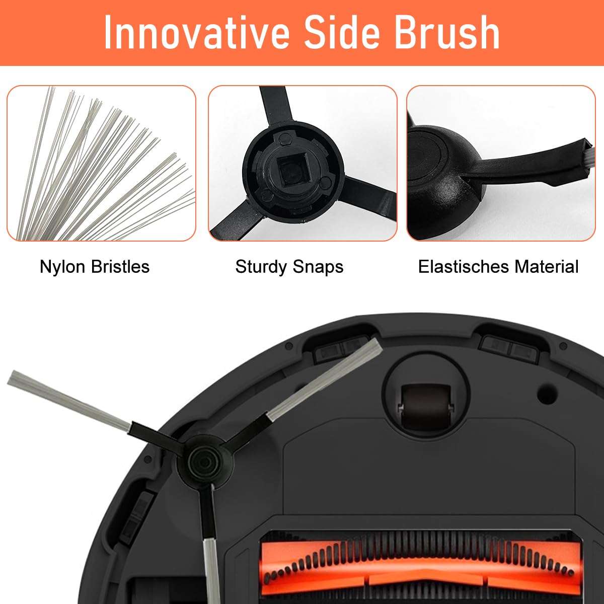 Verilux® Sweeping Robot Accessories Set Compatible for Robot Vacuum S10, Replacement Spare Parts Accessories, Main Side Brush Filter Mop Cloth