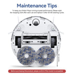 Verilux® 4Pcs Replacement Mop Cloth for ECOVACS DEEBOT T20 Pro/Max Microfiber Mop Pads Washable and Reuseable Absorbent Mop Pads Spare Mop Cloth for Hard Floor, Tile, Hardwood, and Laminate