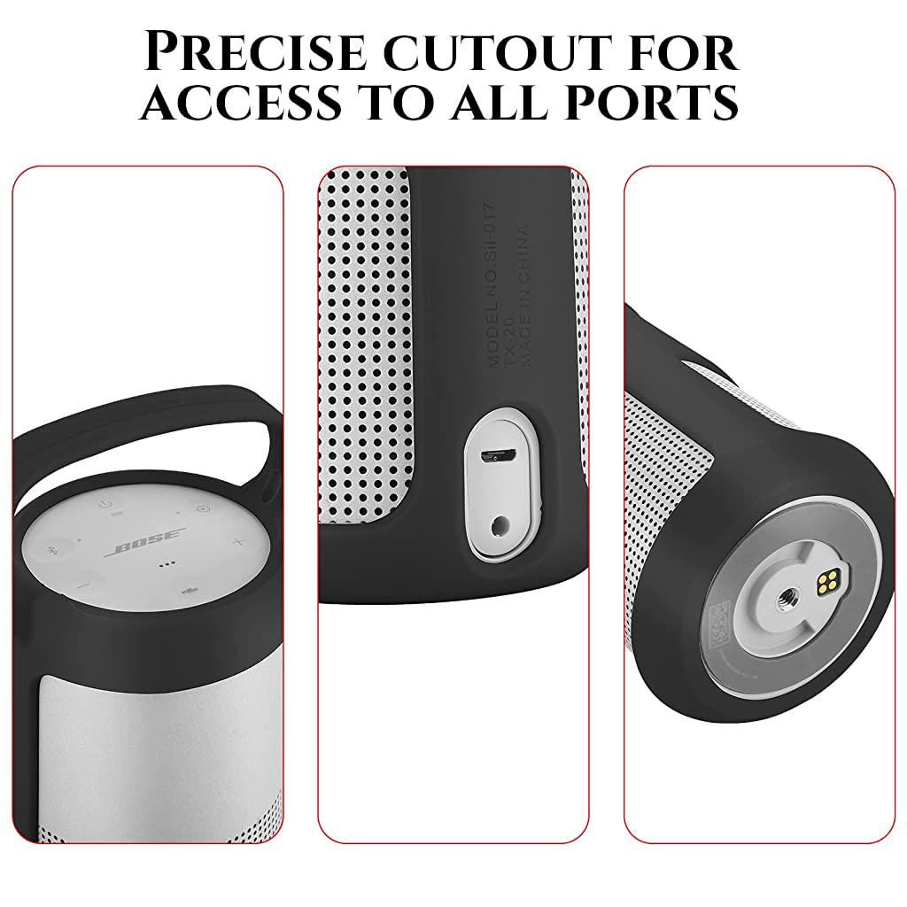 Verilux Silicone Case for Bose SoundLink Revolve Series II with Anti Slip Bottom and Handle