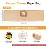 Verilux Vacuum Cleaner Dust Bags for Karcher WD3 MV3 featuring 6 Pack Paper Filter Design