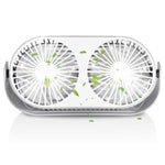 Verilux Table Fan for Home and Office with Dual Fan Aromatherapy Design | 26×15×5 cm Portable USB Cooling