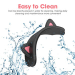 ZORBES® Headband Cover for AirPods Max Cute Cat Ear AirPods Max Headband Attachment Decoration Lightweight Silicone Cat Ear Style Headband Protector for Apple AirPods Max, Black - verilux