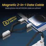 Verilux® 2 In 1 Charging Cable, USB C to Light-ning/USB C Cable Charger Cable 65W Fast Charging USB C Cable USB C to Light-ning Charger Cable for iPhone 15 14 Pro Max/13Pro/12/11/X/XR/XS/8, Gray