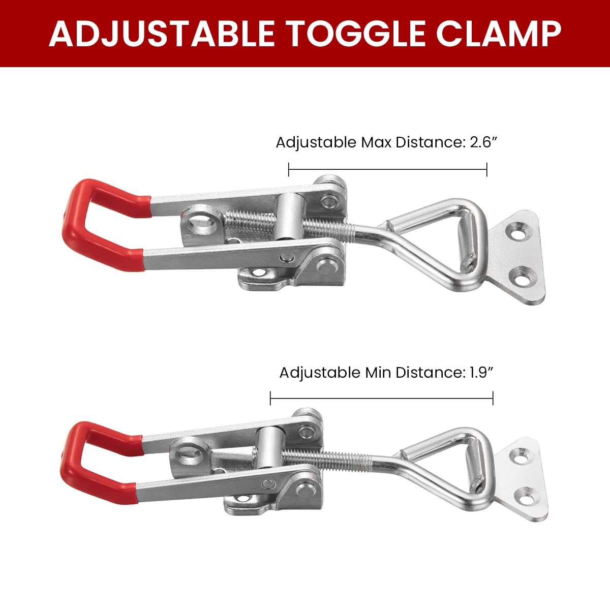 Serplex 6-Piece Adjustable Toggle Latches