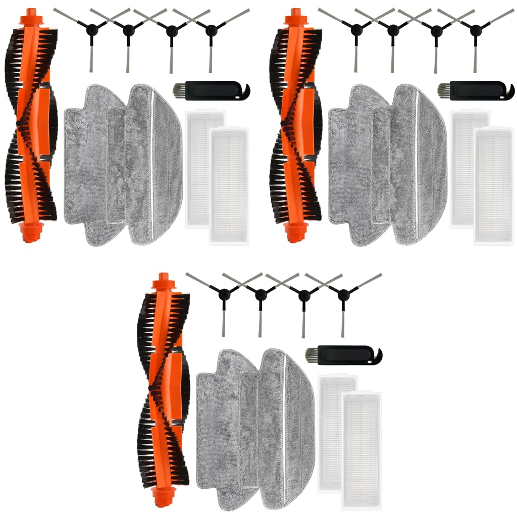 Verilux Sweeping Robot Accessories Set for Vacuum S10 with Main Side Brush Filter and Mop Cloth 3PCS