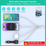 ZORBES® 4-in-2 Watch Charger for iPhone 14/13/12/11/Pro/Max/XR/XS/Pad/AirPods 1/2/3/Pro&iPad Series, iWatch Charger Smart Watch Charger for Apple Watch Charger for Apple Watch Series 1-8/SE1/SE2