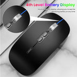 Verilux Wireless Mouse for Laptop featuring Dual Mode 2.4G and 5.1 Bluetooth | 1600DPI Rechargeable Ergonomic Black