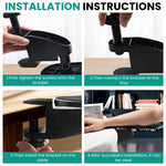 ZORBES Folding Desk Arm Rest 180° Swivel Padded Elbow Support for Office Desk