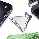 Verilux Pendrive 64GB for iPhone and Android with 4 in 1 Type C Design | Mini Metal USB Drive