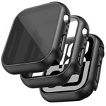 ZORBES® 2Pcs Hard PC Screen Protector for A pple Watch S10 46mm with 9H HD Tempered Glass Protector Privacy Screen Protector Snap-on Full Cover Anti-Scratch Protective Cover for iWatch Series 10 46mm