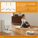 Verilux® 3pcs Replacement Side Brushes for Dreame L10s Ultra Robust Nylon Bristle Side Brushes Spare Side Brushes