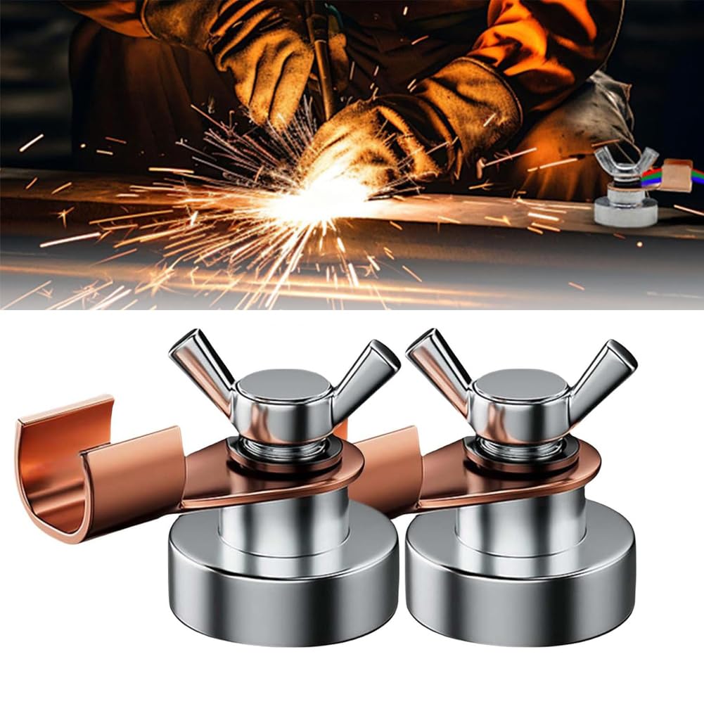 Serplex® Welding Magnetic Ground Clamps for Secure Grounding - 2 Size Options Strong Magnet Holders for Stable Workpiece Connection and Reliable Weld Quality Enhancement
