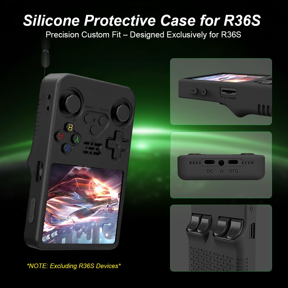 ZORBES® Silicone Protective Case with Lanyard for R36S