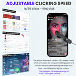 Verilux USB Auto Clicker for Phones and Tablets with Adjustable Speed up to 50 cps | Plug and Go Controller