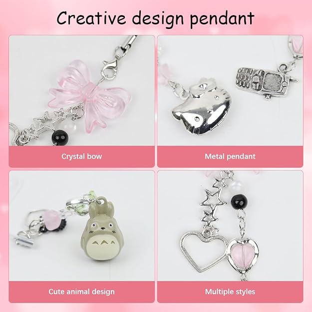 ZORBES 3-Piece Y2K Butterfly Phone Charms