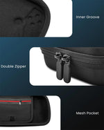 ZORBES® Carrying Case for Sony PlayStation Portal Handheld Gaming Console, Hard Case with Mesh Zipper Pouch Playstation Portal Organizer Bag with Handle Playstation Portal Game Console Accessories Bag