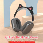 ZORBES® Headband Cover for AirPods Max Cute Cat Ear AirPods Max Headband Attachment Decoration Lightweight Silicone Cat Ear Style Headband Protector for Apple AirPods Max, Black - verilux