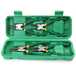 Serplex® 4Pcs Snap Ring Pliers Set with Tool Box 7 Inches Straight Tip Circlip Pliers & Bent Tip Circlip Pliers Set for Install and Remove Circlips Retaining Ring Removal Plier Tools