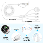 Verilux Multi Type C Cable for iPhone and Galaxy featuring 1.2m Length & Magnetic Charging | 4 in 2 Fast Charger