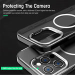 ZORBES® Phone Case for iPhone 14 Pro, Compatible with MagSafe, TPU Phone Case with 2 in 1 Camera Protective Bracket/Phone Holder, Anti-Scratch Protective Phone Case for iPhone 14 Pro Black