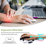 ZORBES® Mouse Pad with Wrist Rest Non-Slip Backing Cow Anime Cute Gel Easy-Typing Pain Relief for Gaming Office Computer Laptop 2PCS