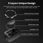 ZORBES® Lens Protector for Galaxy S22 Ultra (2022) Metal Anti-Scratch Camera Lens Protector Cover (Yaoye Black)