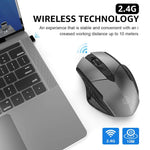 Verilux Wireless Mouse Rechargeable, Ergonomic USB 2.4G Cordless Mice PC Laptop Computer Mouse with 6 Buttons, 1600DPI 3 Adjustment Levels for Windows Mac MacBook Linux
