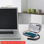 Verilux SSD Carrying Case for SanDisk 500GB–4TB with EVA Protection and Dual Zippers | Dark Blue