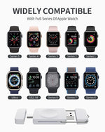 ZORBES® Wireless Watch Charger for Apple Watch, 2 in 1 USB A/USB C Portable Charger Plug and Go Wireless Charger for Apple Watch Series Ultra 8 7 SE 6 5 4 3 2 1, White