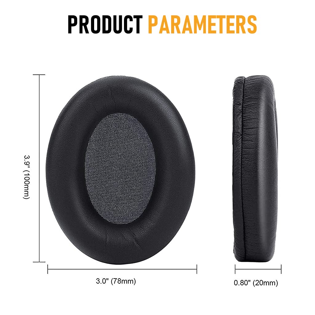 ZORBES® 2pcs Replacement Earpads for Sony WH-1000XM4 Headphones, Earpad Cover, Ear Pads Cushions with Noise Isolation Memory Foam, Added Thickness, Without Affecting Sensor