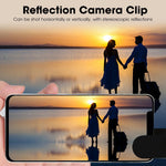 Zeitel® Smartphone Camera Reflection Mirror Clip Kit Mobile Phone Reflective Shooting Clip Sky Mirror Mobile Phone Reflective Camera Clip Reflector Adjustable Phone Camera Mirror Reflection Clip Kit